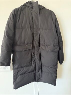 Everlane Black Puffer Parka with Hood
